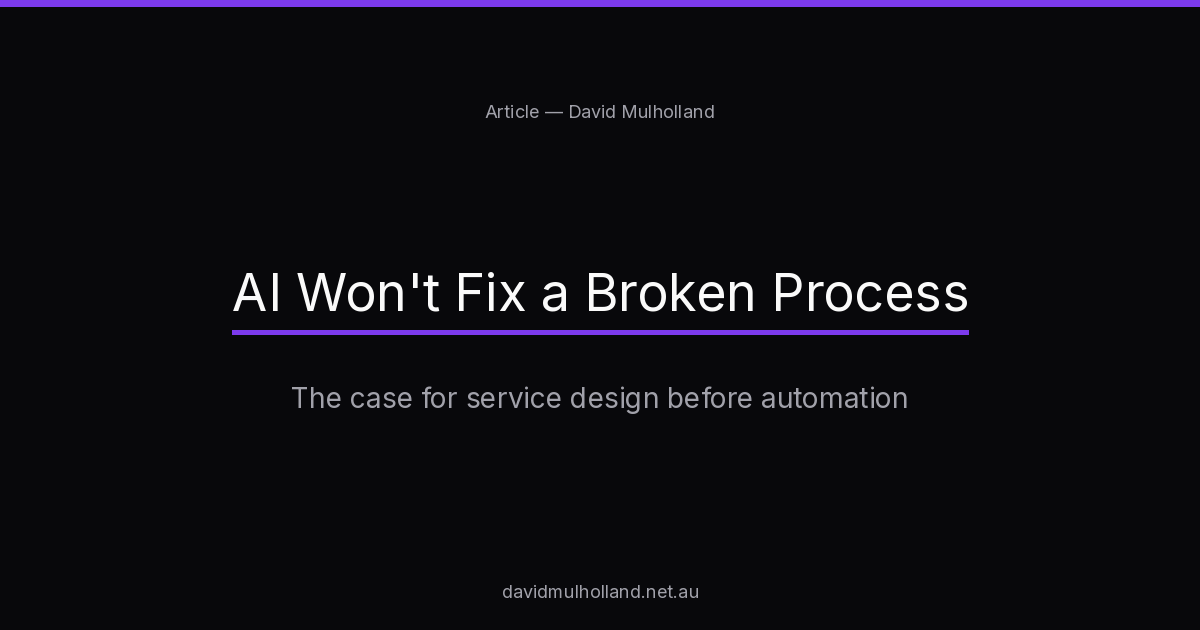 AI Won't Fix a Broken Process