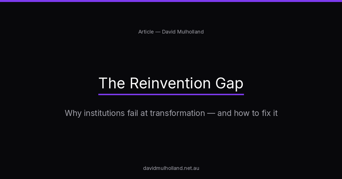 The Reinvention Gap